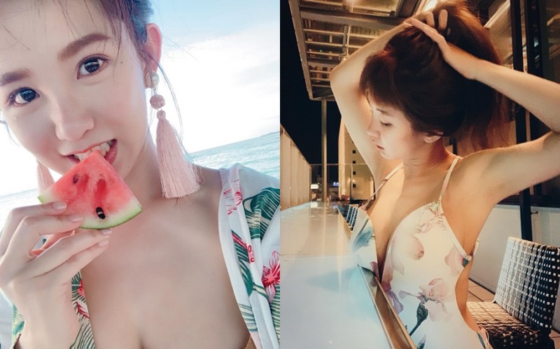 殺超大！郭書瑤深夜「爆乳夜遊」巨乳太沈重放桌上　後面大露背前面開深V