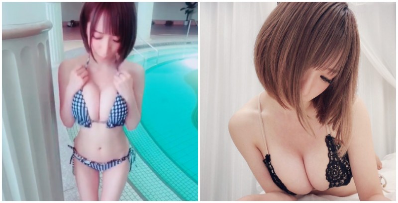 超萌「H級乳搖」！甜美寫真女星「清水藍里」身材太胸爆，滿滿乳搖影片看不完！