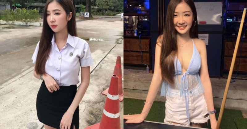 窄裙學生妹下課轉戰撞球室！「爆乳比基尼」上場誰不想看她一桿進洞！