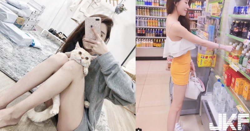 放開那隻貓！正妹「神級美腿」夾喵喵，夢寐以求的「大腿根部」網友只想放大再放大！