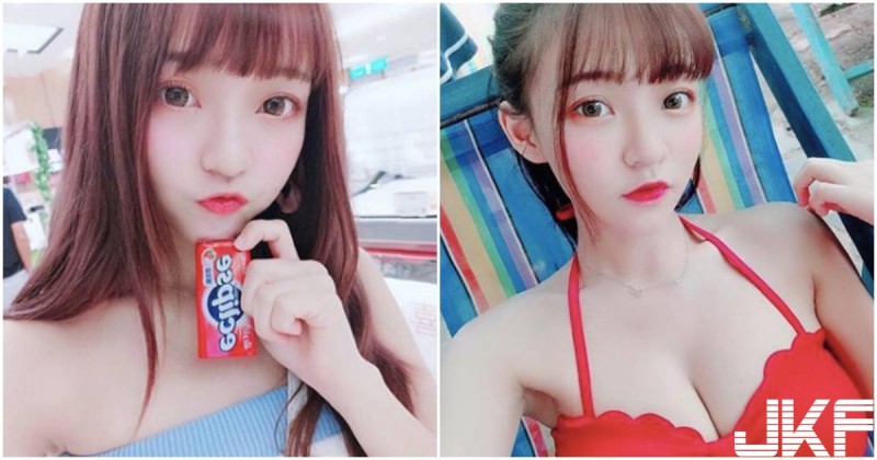 正妹襄襄水汪大眼太Ｑ了，大紅比基尼下有「超性感美乳」！