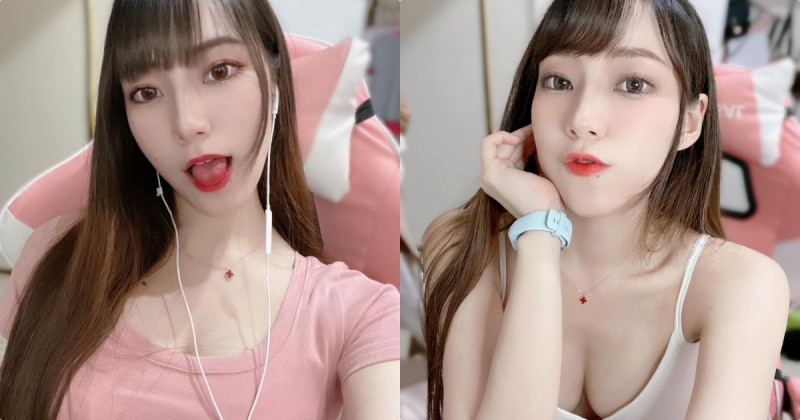 嘟嘴自拍的雙子座甜美女孩「心兒」，細肩帶造型好養眼呀！